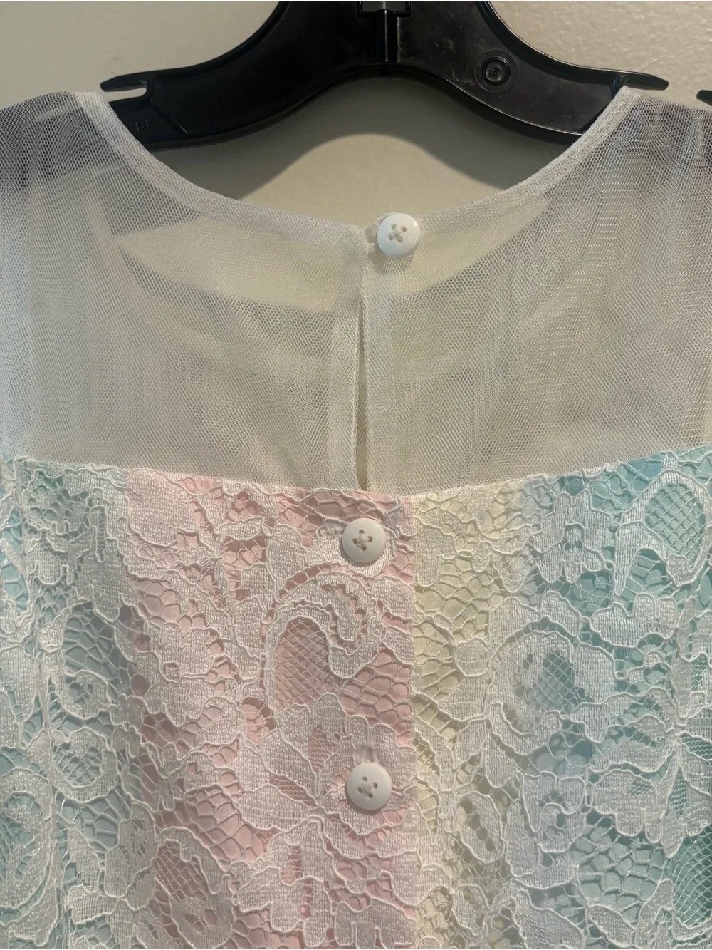 Jona Michelle Girls Lace Over Party Dress Sz 6 Pastel Ombré Fairycore Princess